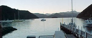 view towards Queen Charlotte Sound from Picton foreshore